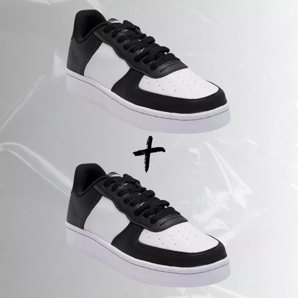 KIT 2 PARES: Tênis Feminino e Masculino - Casual Dia a Dia - Tam 33 a 43 - Uso Duradouro