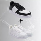KIT 2 PARES: Tênis Feminino e Masculino - Casual Dia a Dia - Tam 33 a 43 - Uso Duradouro